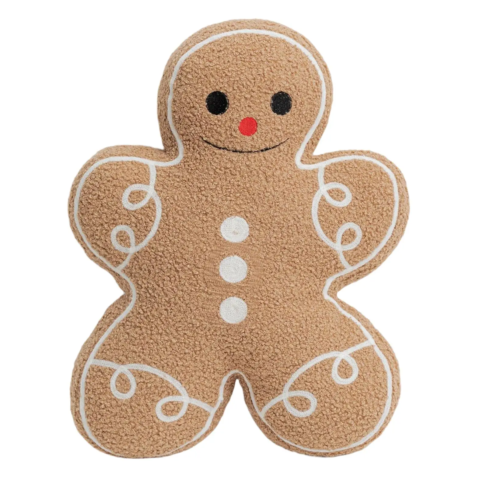 โยนหมอนตุ๊กตาการ์ตูนน่ารัก Gingerbread Man สําหรับห้องนอนคริสต์มาสวันหยุด