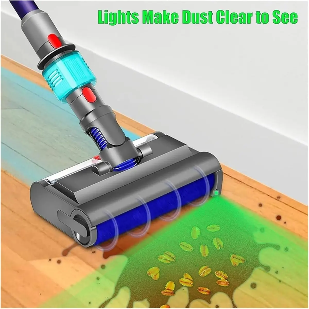 

【50% OFF】Electric for V7 V8 V10 V11 V15 Wet and Dry Vacuum Cleaner Accessories with Green Light for Hard Floors