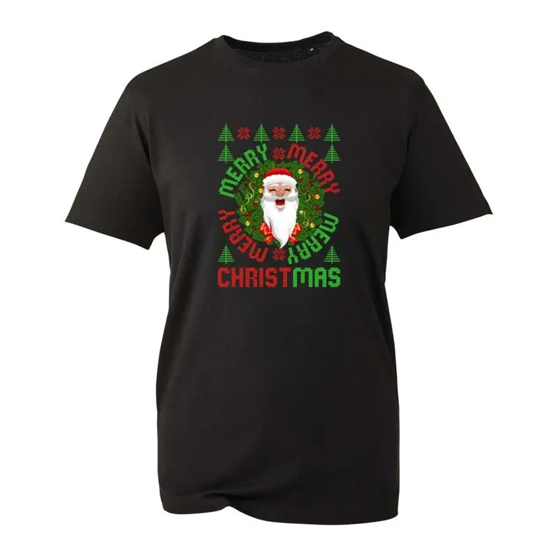 

Merry Christmas T Shirt Funny Novelty Santa Claus Xmas Top