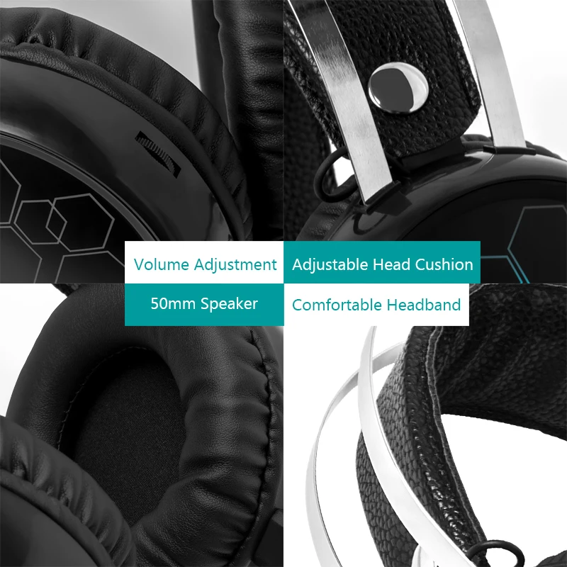 LED ضوء الألعاب سماعات مع الحد من الضوضاء ميكروفون ، ستيريو المحيطي سماعة ، سماعة لأجهزة الكمبيوتر ، الكمبيوتر ، كمبيوتر محمول ، PS4 ، 3.5 مللي متر