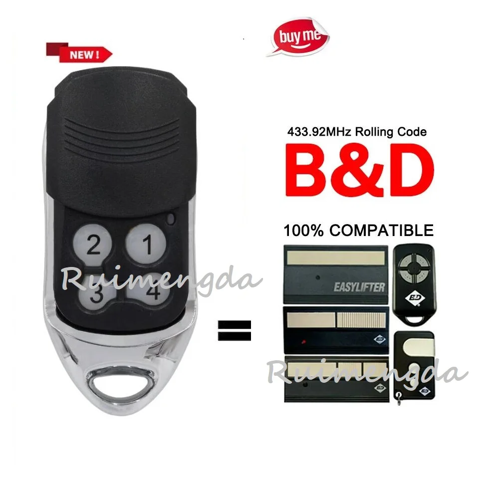 B&D BnD B and D Garage Door Remote Easylifter Econolif Cad4 Cad5 Cadp Gate Door Control Compatible With