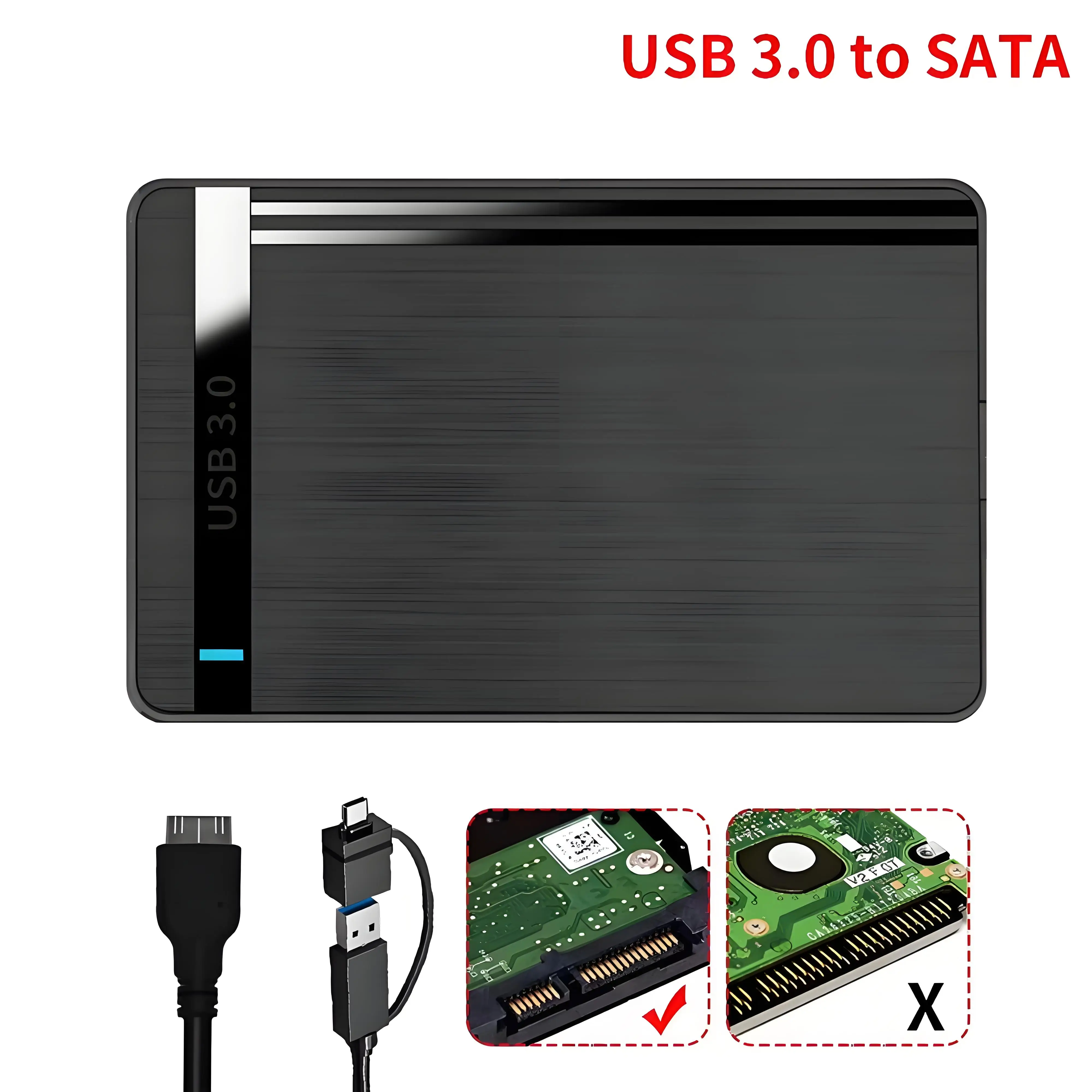 Caixa sata de 2.5 polegadas usb 3.0 hdd gabinete de disco rígido móvel 5gbps gabinete de velocidade sata ssd gabinete de armazenamento caso de disco rígido
