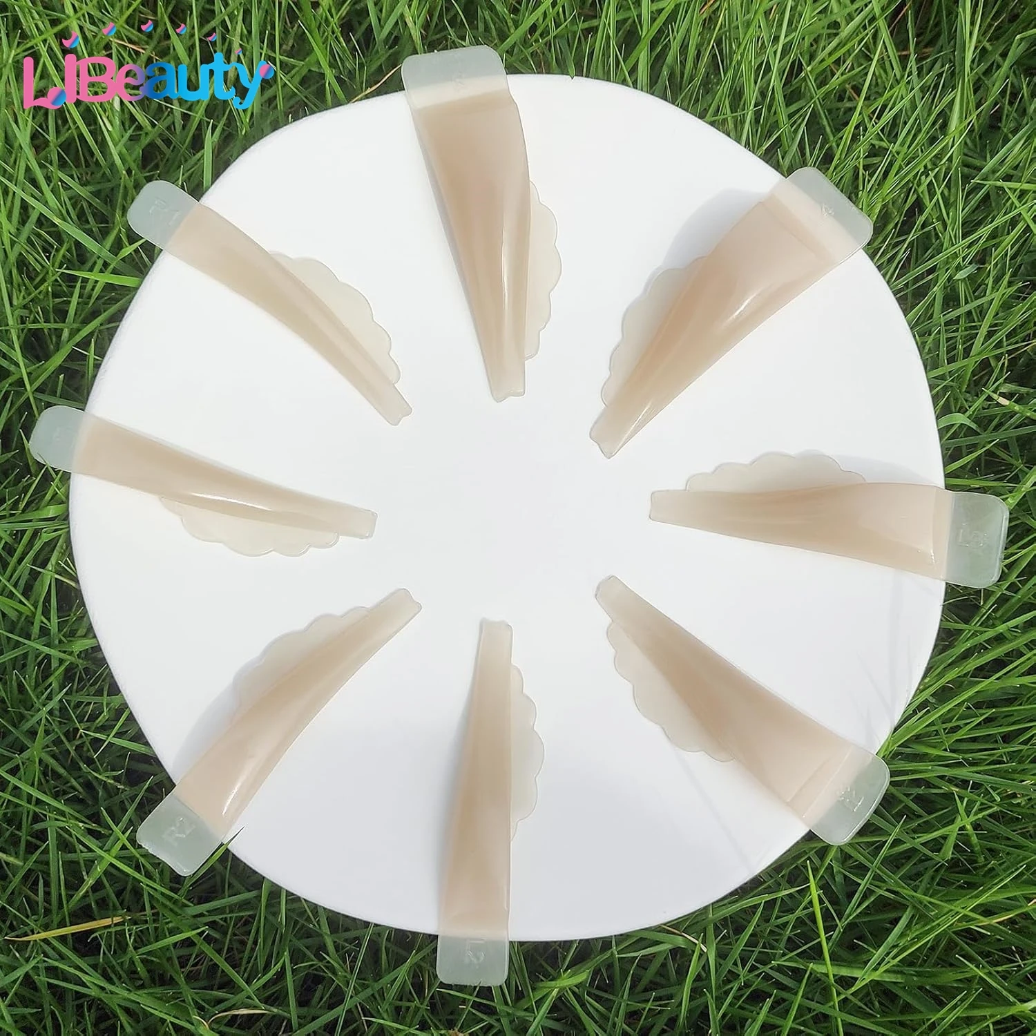 Libeauty 4 pares j & c onda silicone cílios perm almofadas pegajosas hastes escudo levantamento 3d cílios modelador acessórios ferramenta de maquiagem