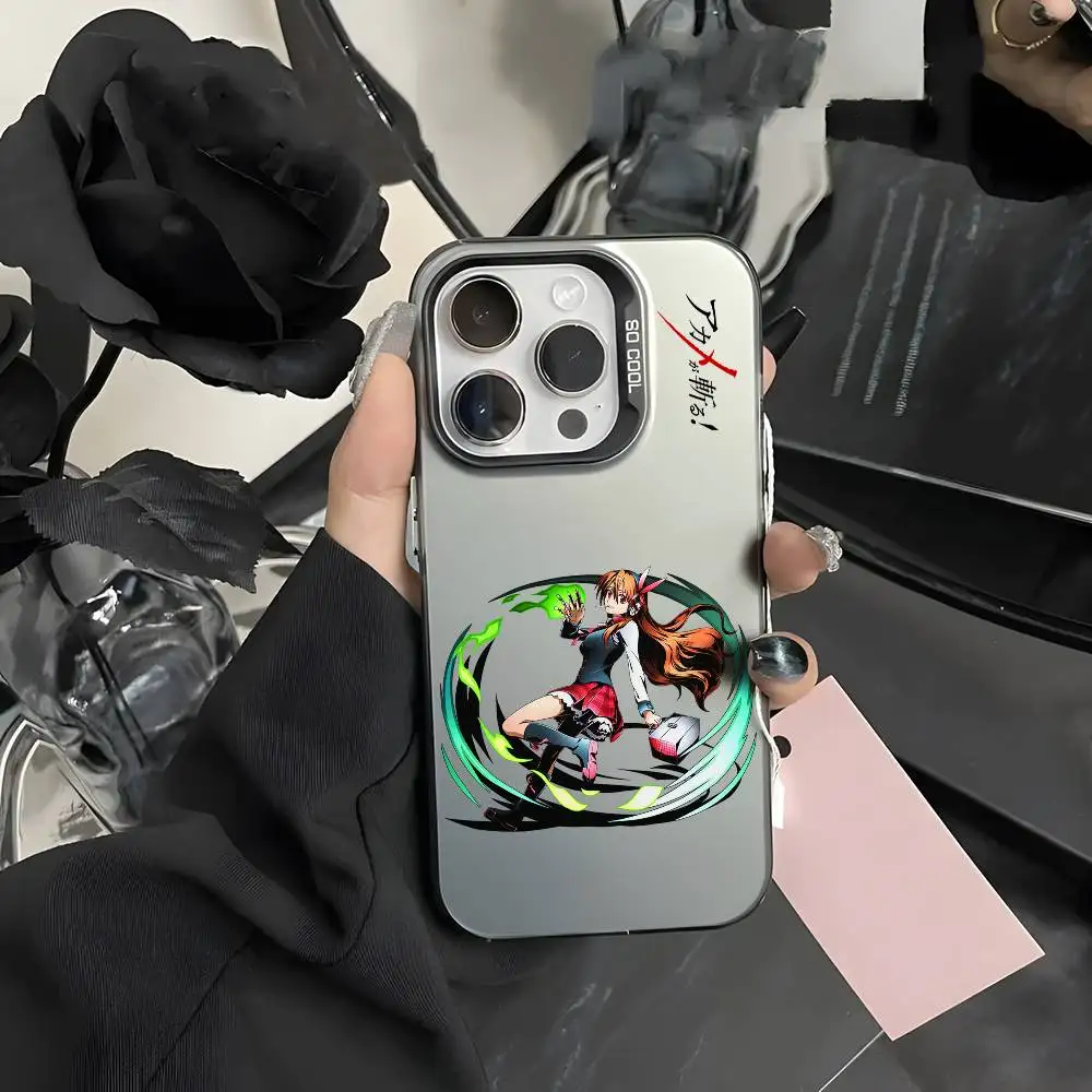 A-Akame Ga KillS Anime Telefoonhoesje voor IPhone 17 16 15 14 13 12 11 Pro Max Lucht Veelkleurig Mat Metallic Aurora Funda