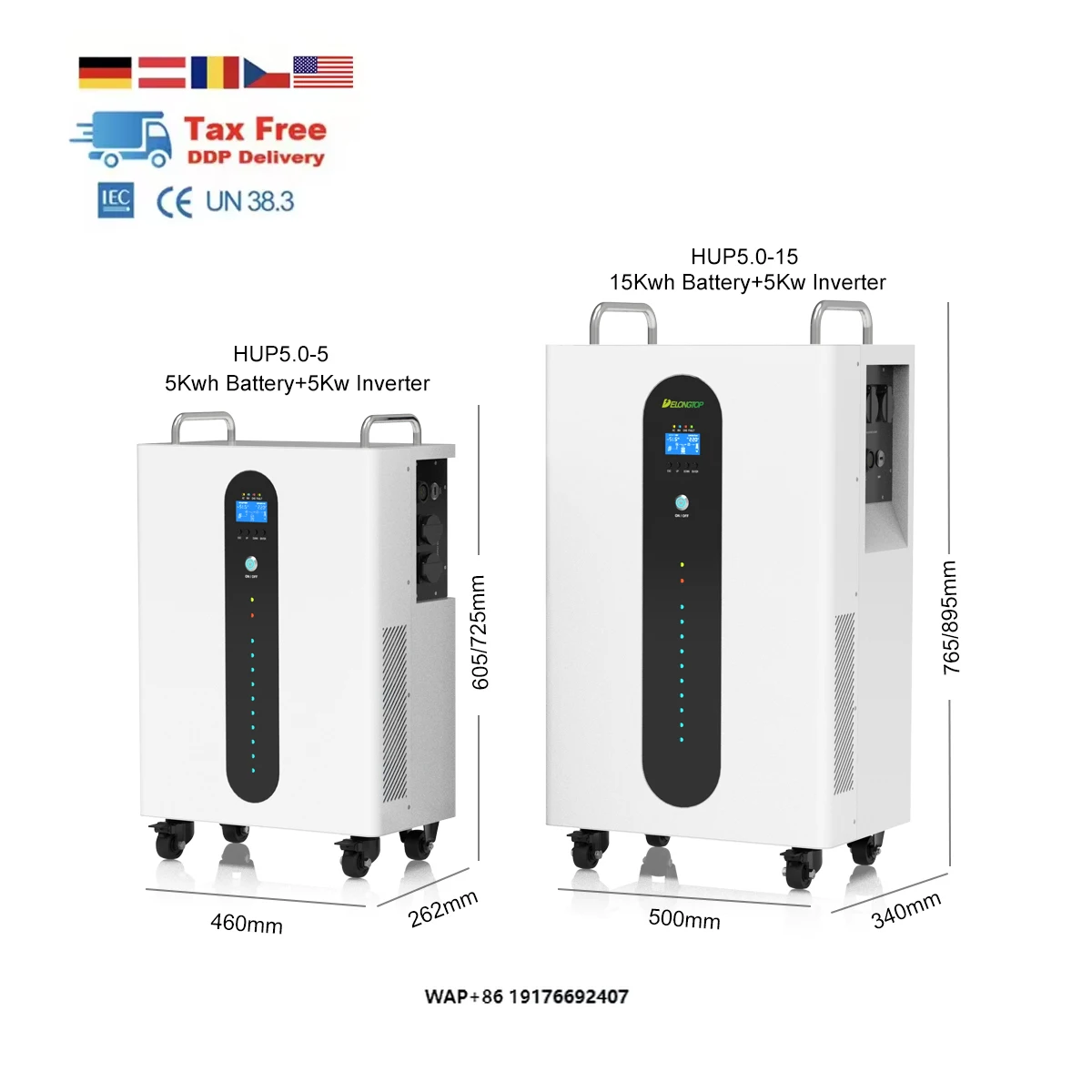 

All in One Power Station 5KWH 15KWH Home Solar Generator 220V 5000W AC Outlet Off Grid Hybrid 5KW Inverter 100AH 314AH Battery
