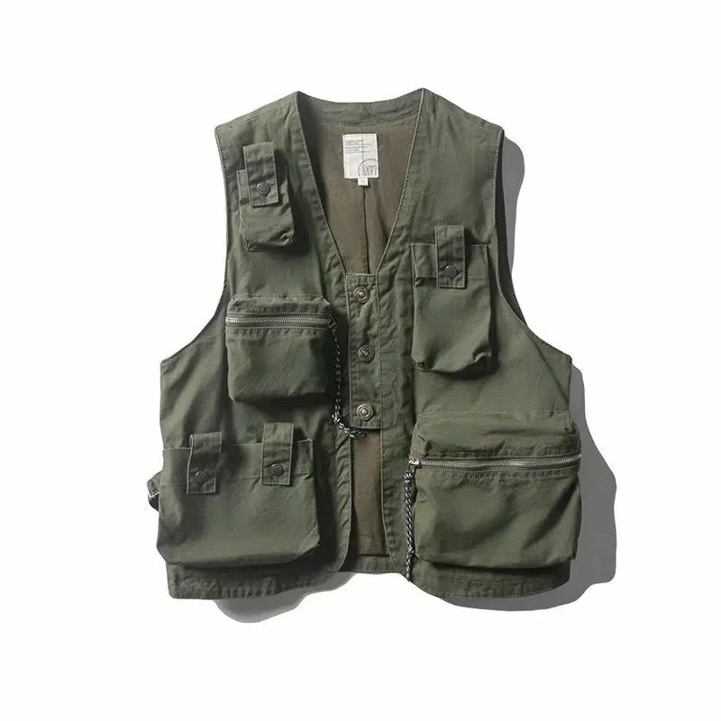 Cosplay Workwear Vest uomo donna American Fashion Summer Outdoor Wear stile funzionale Multi Pocket Vest uomo abbigliamento Casual