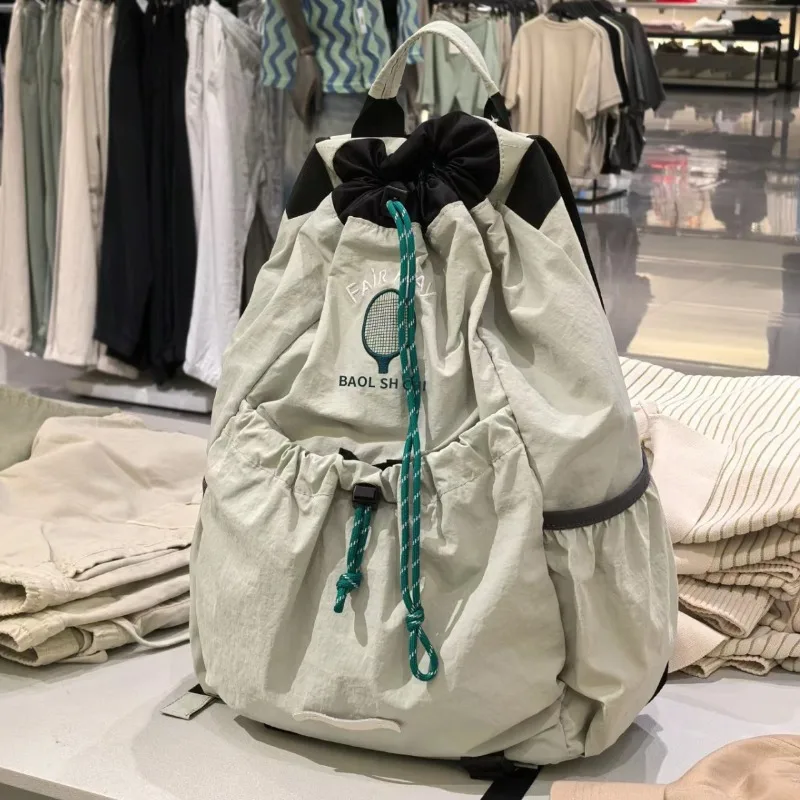 lulu backpack high quality embroidery tennis rucksack portable tablet outdoor travel lulu school bag factory