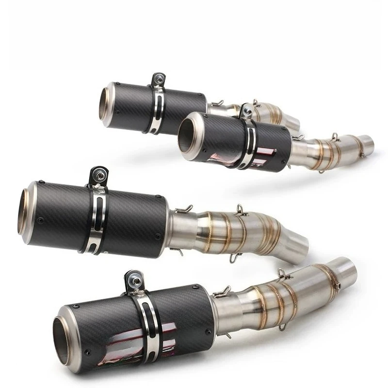 Motorcycle Exhaust Escape mid Link Pipe Connect Left & Right Side Slip On For Kawasaki Z1000 Z1000SX Ninja 1000 2010 2011-2022 3