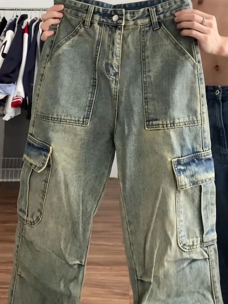 

Heavy Du Waed Vintage Blue Jeans Men's Trendy Brand Knife Flare Workwear Classic Straight Leg Cotton Denim Pants