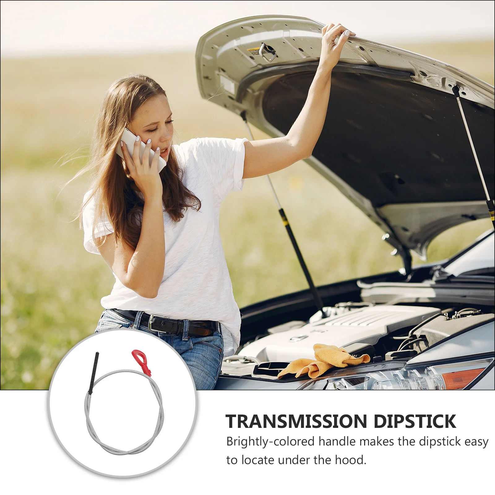 

Car Engine Oil Dipstick with High-Visibility Handle and Precise Calibration Marks for Simple Fluid Inspection Auto Oil Level