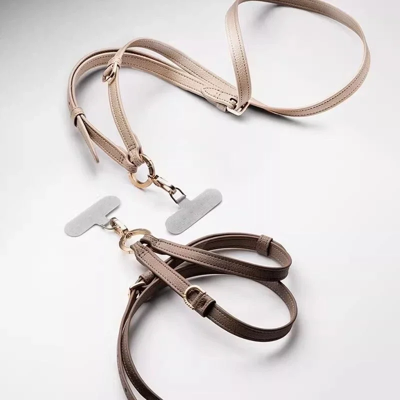 

Simple Leather Long Chains Mobile Phone Straps for IPhone Long Lanyard Bracelet for Samsung Galaxy