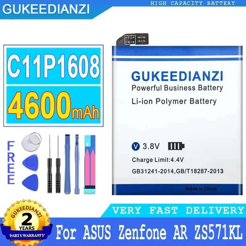 

Mobile Phone Battery C11P1608 4600Mah Reliable Power Supply For Asus Zenfone AR ZS571KL A002 A002A