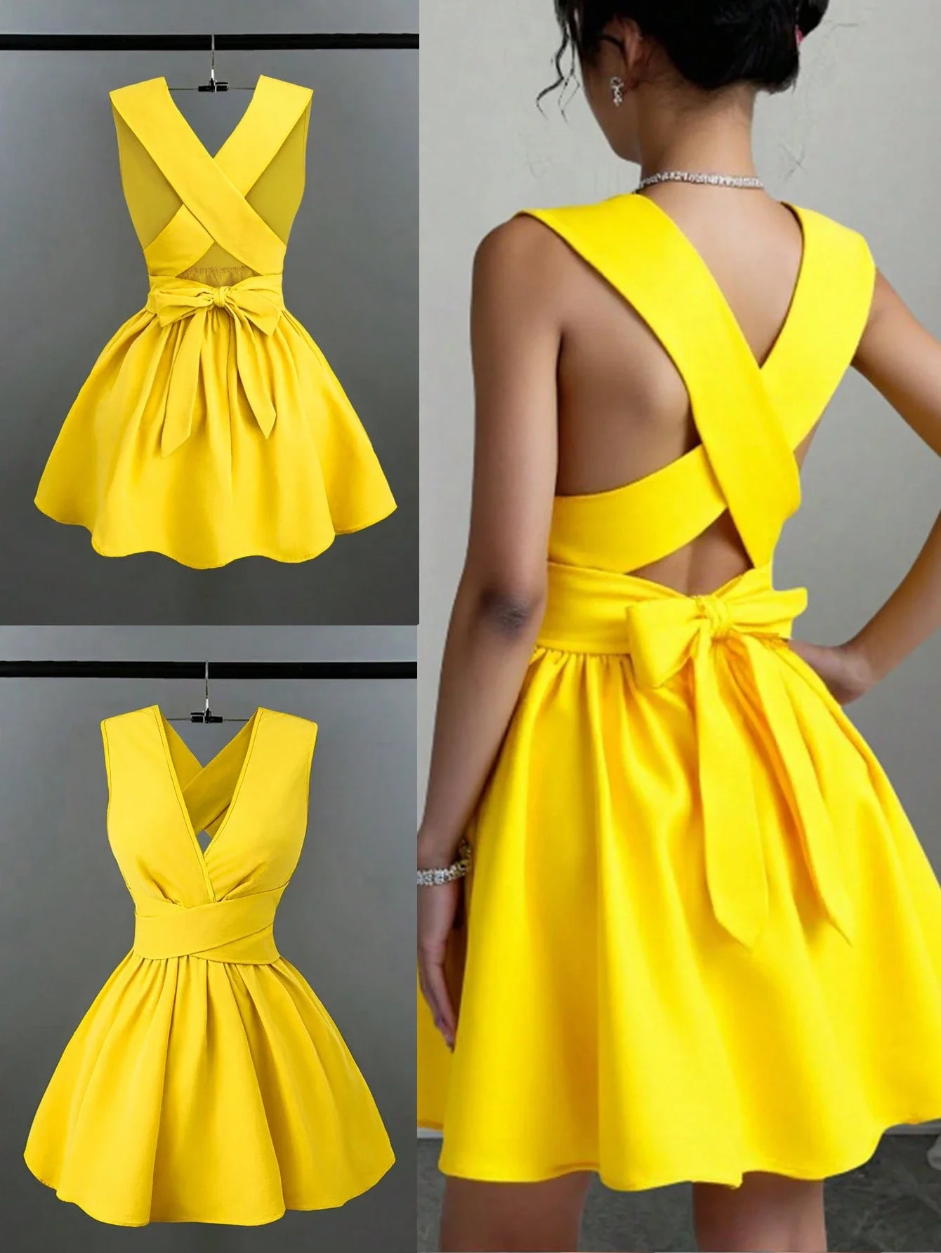 Women Solid Criss-C…