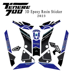 tenere 700 stickers Motorcycle Accessories 3D Epoxy Resin Sticker protection decal stickers kit For Tenere 700 2023 2024
