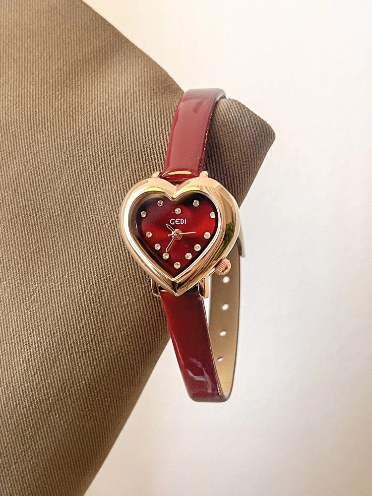 Original Brand Women Quartz Watch Love-shaped case Luxury Gift Ladies Wristwatch Dropshipping Clock Relojes Para Mujer