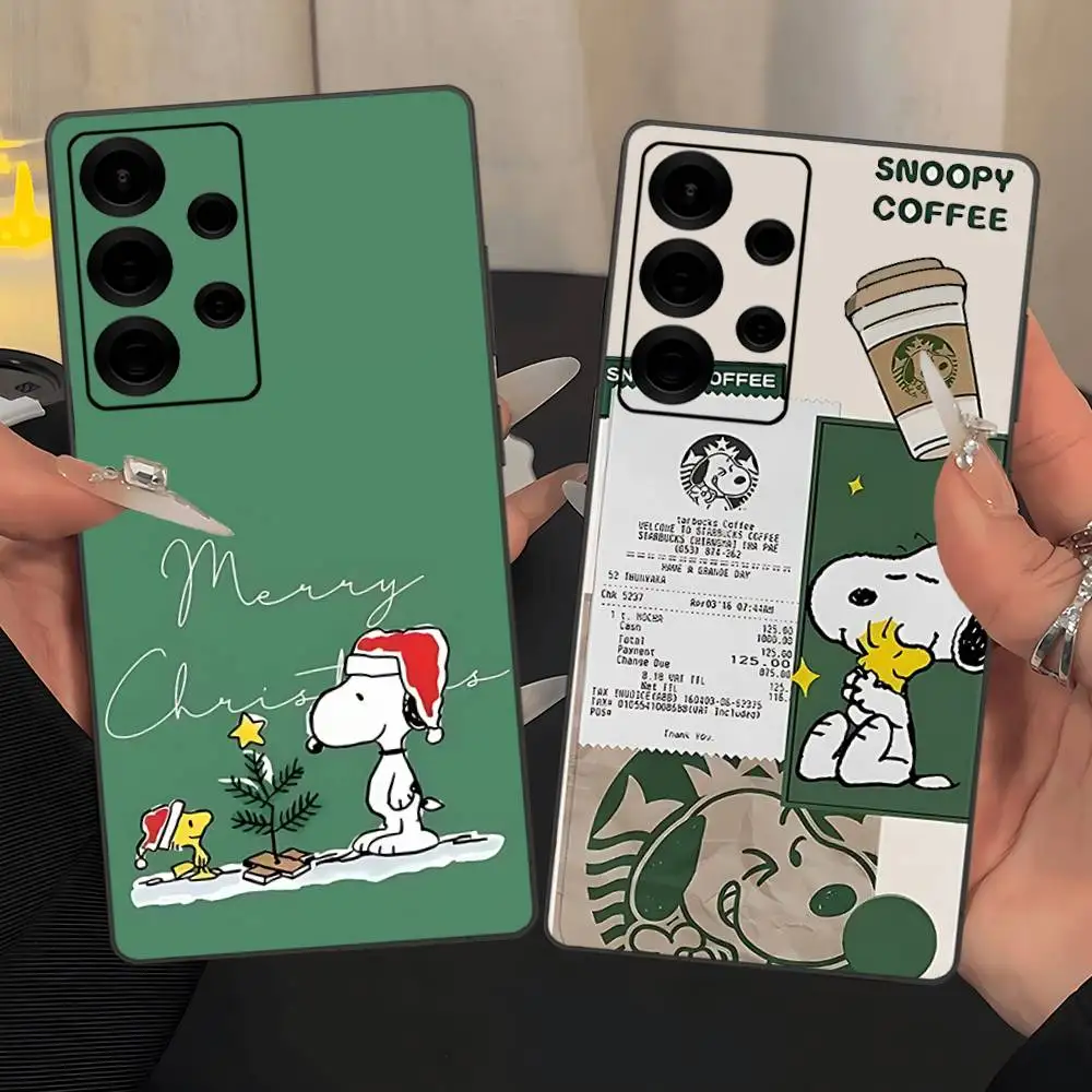 Cute Cartoon S-SnoopyS Coffee Phone Case For Samsung A 52 53 21 32 13 12 71 31 51 40 72 73 70 22 42 50 30 20 21 Shell