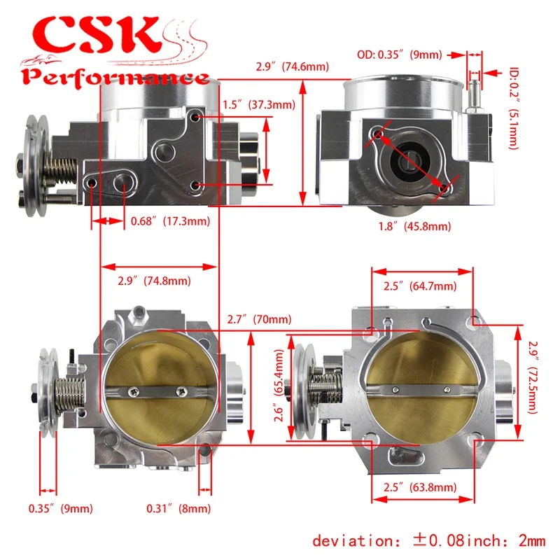 

Корпус дроссельной заслонки 70 мм и датчик положения дроссельной заслонки для Honda Stream K20A1 01-06 Civic/Integra Type R K20A2 Acura RSX Type S 02-04
