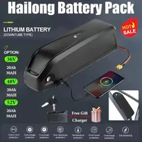 Original Hailong 48V 36V 52V 20AH Battery Pack 18650 Cell 30A BMS 350W 500W 750W 1000W for Electric Mountain Bike Gift Charger