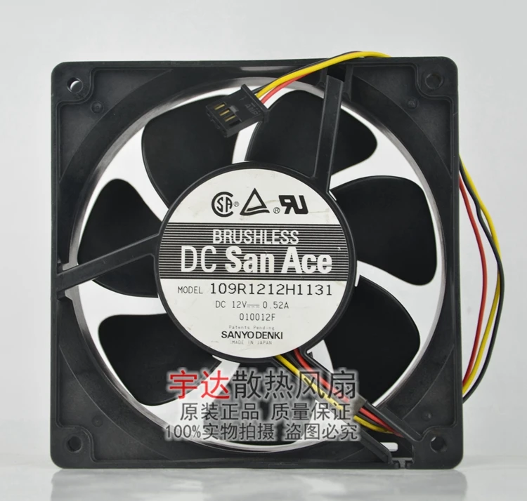 

Sanyo Denki 109R1212H1131 DC 12V 0.52A 120x120x38mm 3-Wire Server Cooling Fan