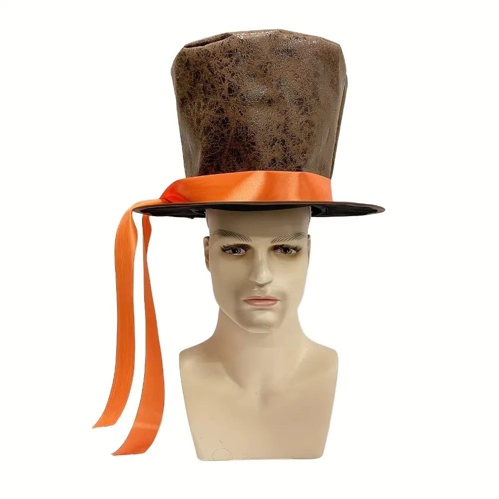 Chapeaux de fête surdimensionnés style vintage pour homme, chapeaux hauts de type Lincoln, accessoires de costume, chapeaux de jazz pour performance scénique