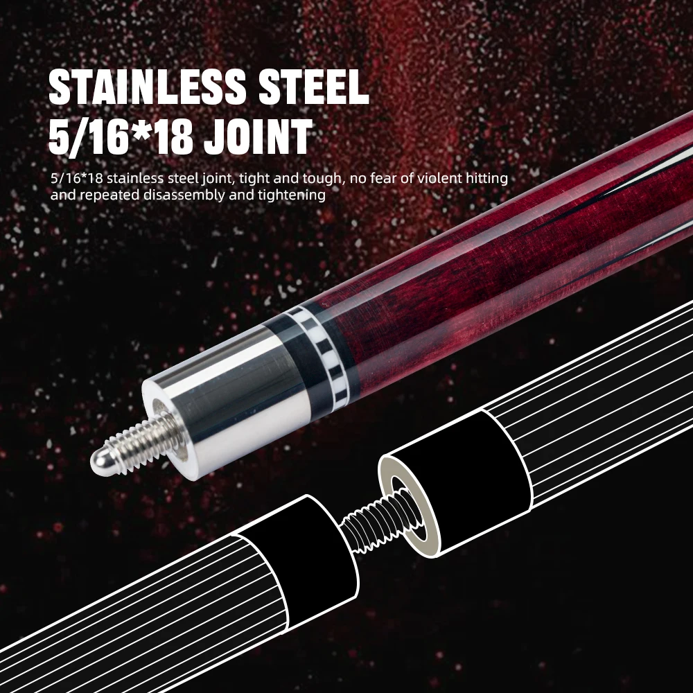 147cm 12.5mm Maple Pool Cue 19oz-20oz Center Joint