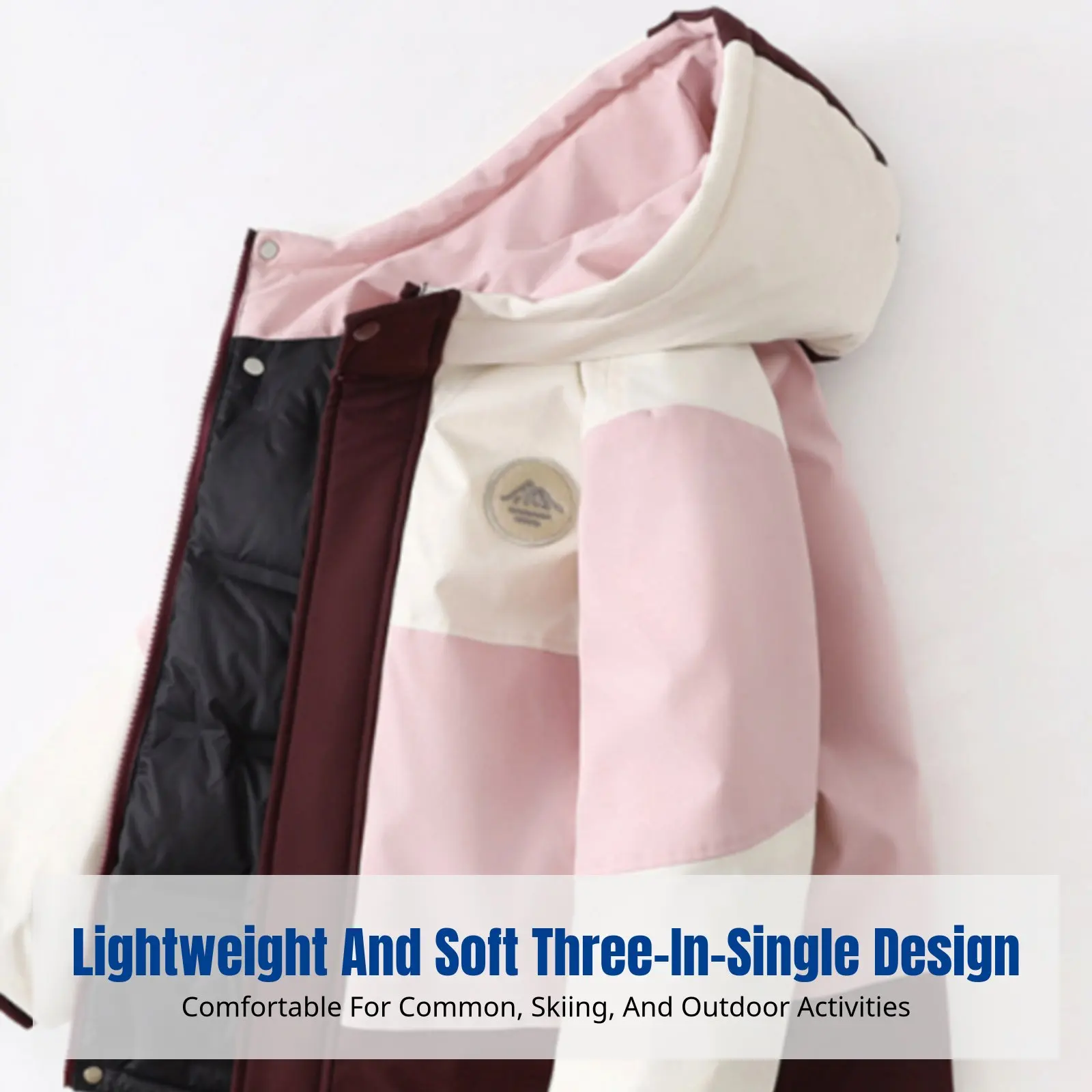 

Многофункциональная детская пуховая куртка, зимняя лыжная куртка, уличная ветрозащитная куртка с капюшоном, унисекс