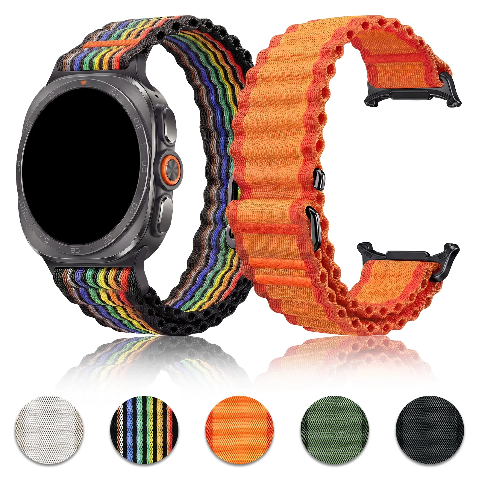 Trail Band For Samsung Galaxy Watch Ultra 47mm Nylon Loop Strap For Galaxy Watch LTE 47mm No Gaps Bracelet Accessories