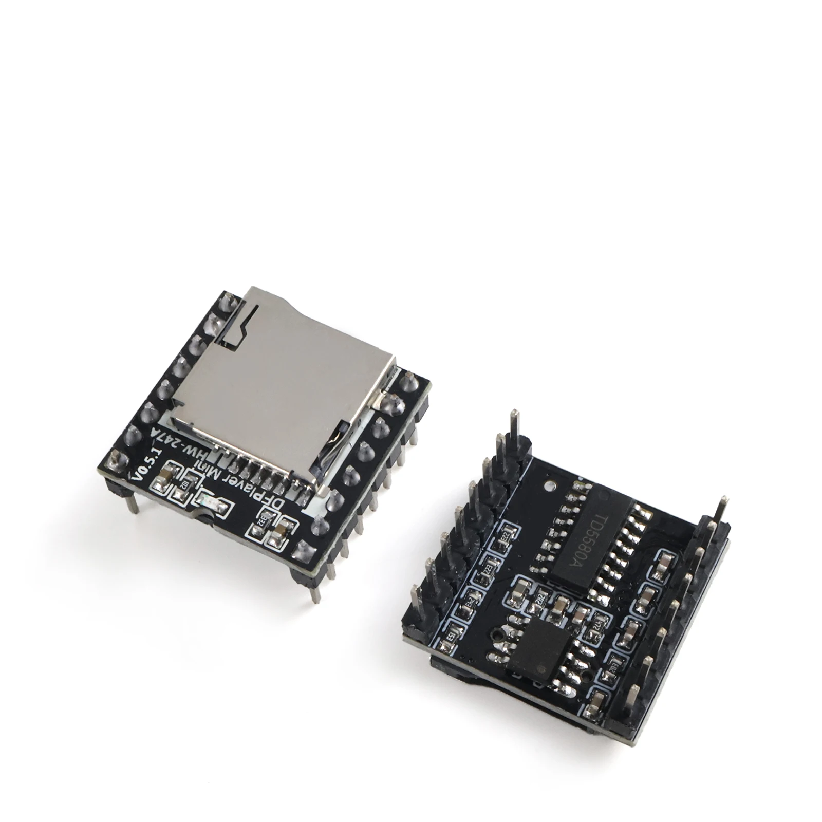 DFPlayer Mini MP3 Player Module TF Card U Disk Audio Voice Board Serial IO AD Control for Arduino DIY Project Decoder 16P