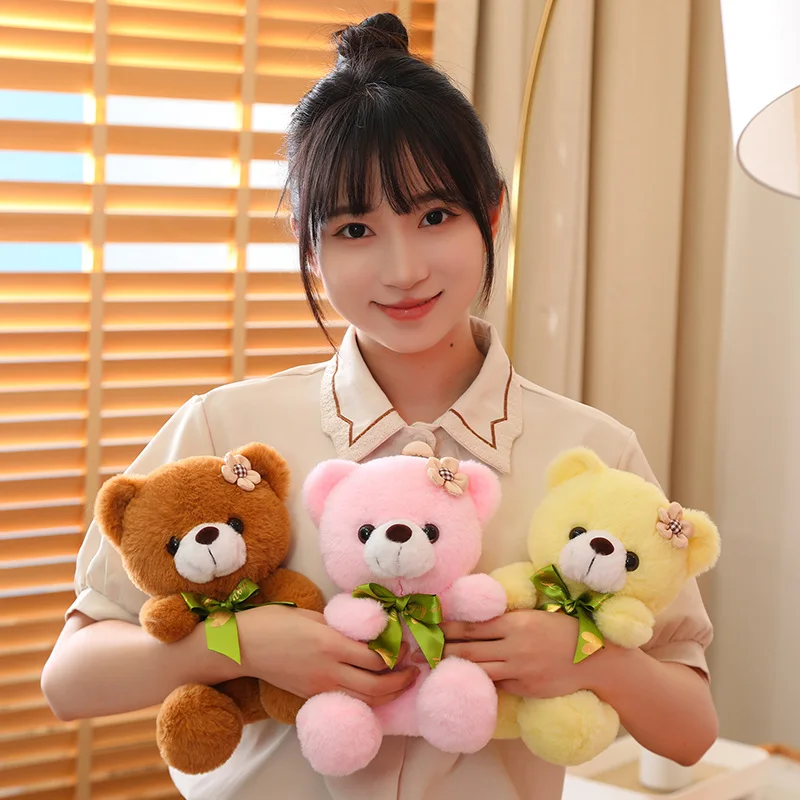 

Kawaii Teddy Bear Plush Toy Soft Stuffed Bear Doll with Multiple Colors Perfect Birthday Christmas Gift for Kids Girls Decor