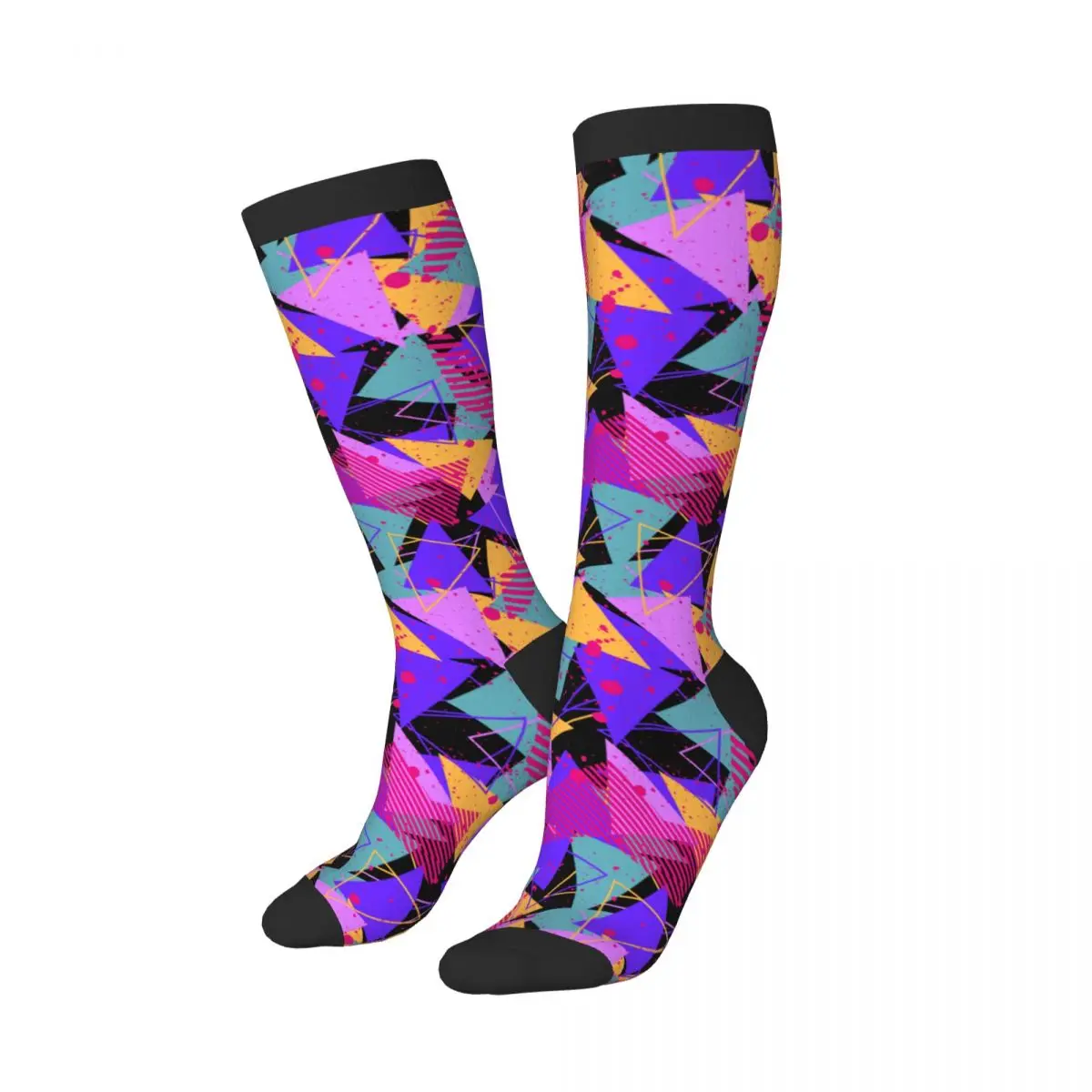 Abstract Dots Geometric Unisex High Socks for Men Women Autumn Winter
