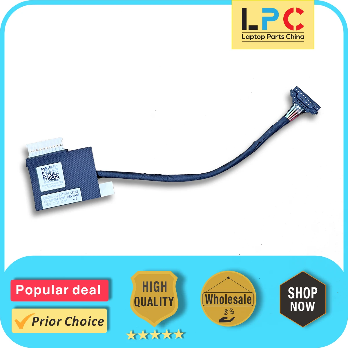 For Dell Inspiron 15 5410 5515 5520 5525 Battery Cable 450.0MY04.0011 New Laptop Battery Connector Flex Cable