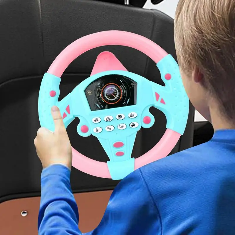 Infant Shining Simulation Steering Wheel Toys Children's Toy Kids Early Education Copilots Stroller Steering Wheel Vocal Toys