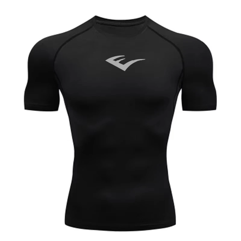 Quick drying T-shirt suitable for fitness, running, acceleration, breathability, slim fit, cycling, marathon, high elasticity