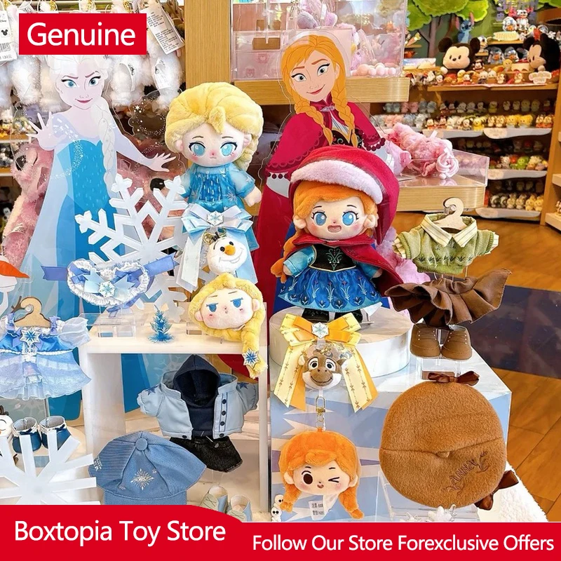 New  Frozen Elsa Anna Collectible Plush Doll With Changeable Outfit Keychain Bag Pendant Soft Decorative Ornament Gift