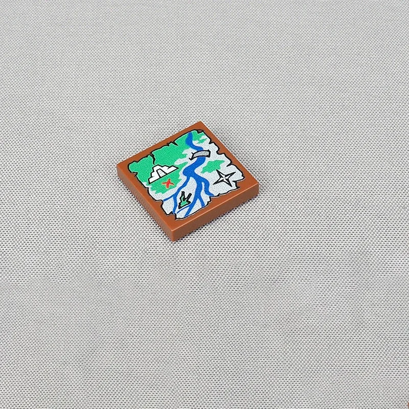 MOC 10PCS 3068 Ruine Maya Compatibile Bordo di Mattoni Stampato Pavimento 2X2 Modello Mappa Building Blocks Particelle Giocattolo Per Bambini Regali per bambini