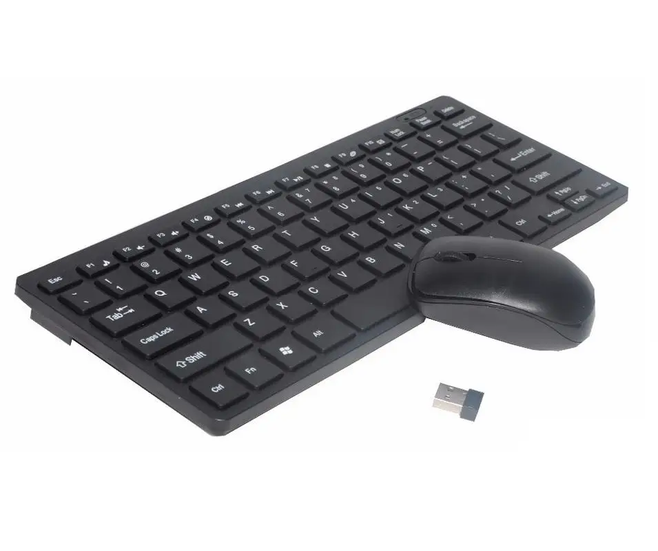 2.4g Ultra Slim Black Wireless Wireless Keyboard And Mouse Kit