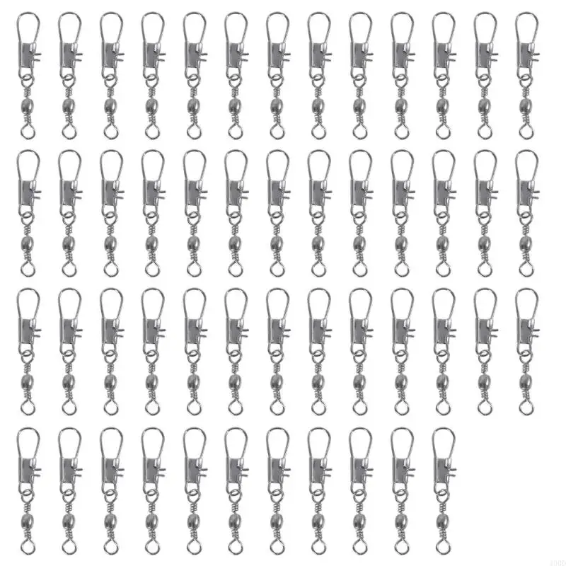 

400D 50pcs Stainless steel swivels fishing lure Connector accessories