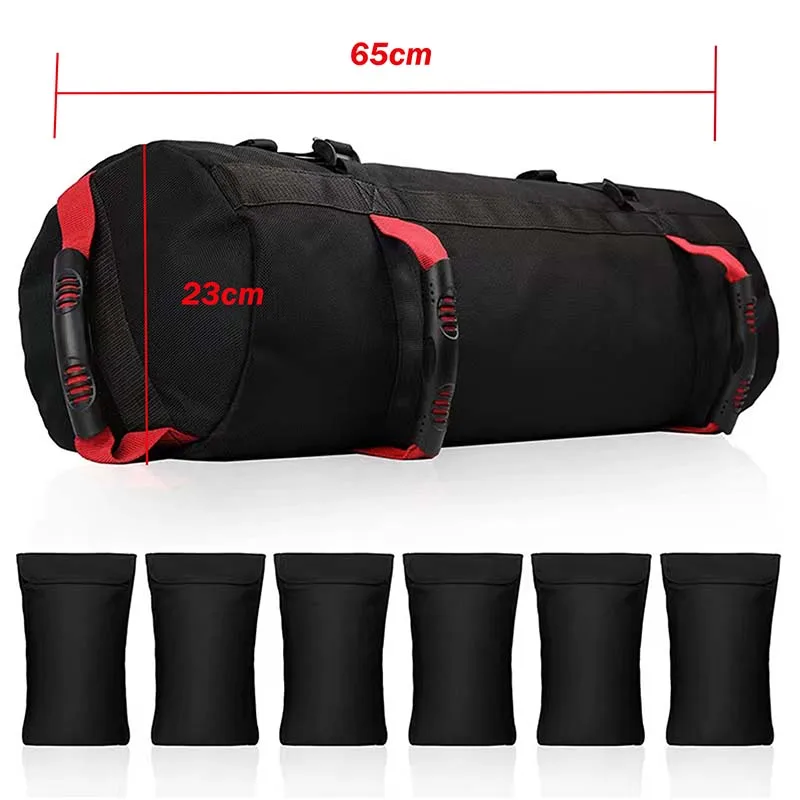 Power Bags Sandbags Empty Adjutable Weight Ripproof Dumbbell Barbell Functional Strength Training Home Workout Squat Gym