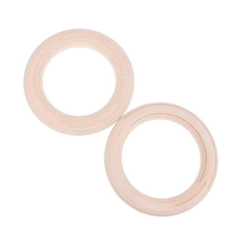 2Pcs/Pairs Portable Crossfit Gymnastics Rings Wooden Ring Gym Shoulder Strength Home Fitness Training Physical Exercise Ring view 5