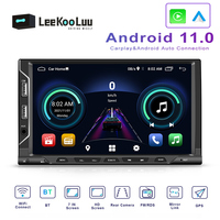 LeeKooLuu Android Car Radio 2 Din Carplay Android Auto Multimedia Video Player Universal 7 Inch 2Din Auto Stereo Wifi GPS DAB