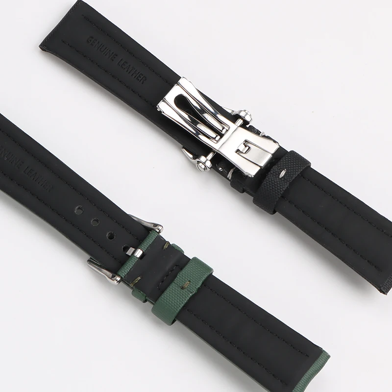 Hebilla de reloj de Metal para Blancpain FIFTY FATHOMS, hebilla plegable de 20MM para correa de cuero de nailon, cierre de silicona, hebilla de acero