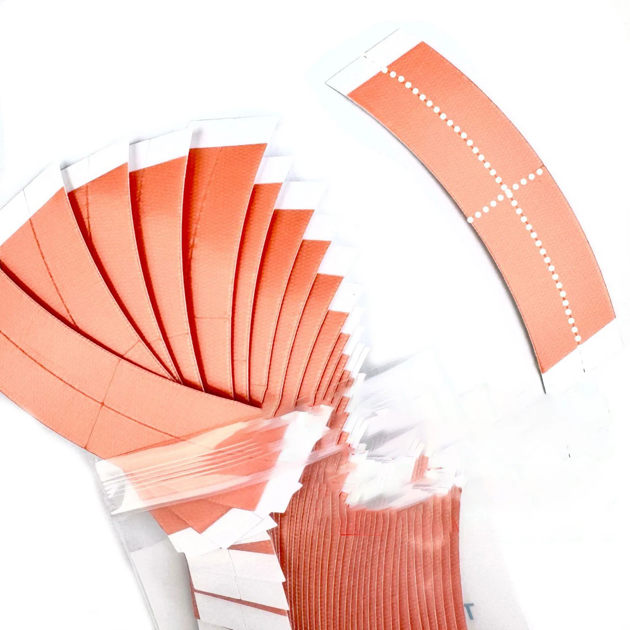 شعر مستعار بشبكة حمراء لاصقة على الوجهين لاصق بيولوجي قوي لفروة الرأس لا يترك علامات مقاوم للماء ومقاوم للعرق لأمن الشعر المستعار