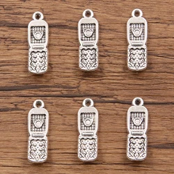 10PCS 9*27mm Picture Color Cellphone Mobile Charms Pendant Metal Alloy DIY Necklace Bracelet Earrings Marking