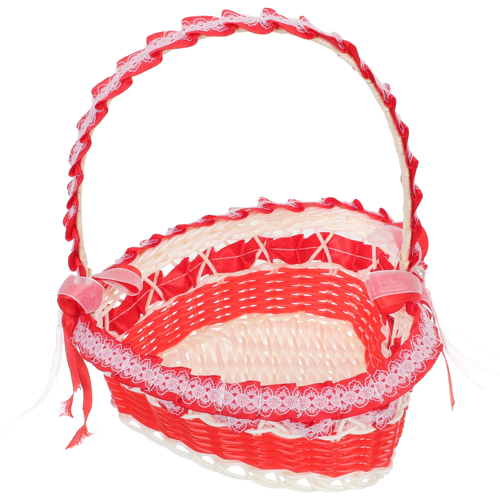

Heart Shaped Party Rustic Flower Girl Gift Petal Basket Wedding Decoration Candy Holder Wedding Favors Basket Flower Girl
