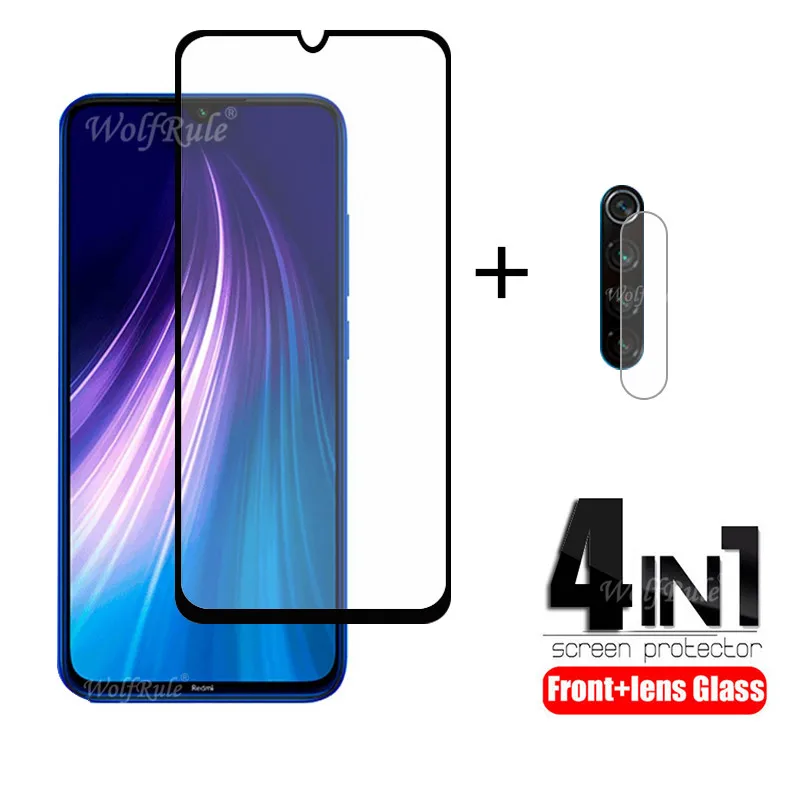 4-in-1 For Redmi Note 8 T Glass For Xiaomi Redmi Note 8T Tempered Glass HD Screen Protector For Redmi 9A 9C Note 8 9 S Pro Glass