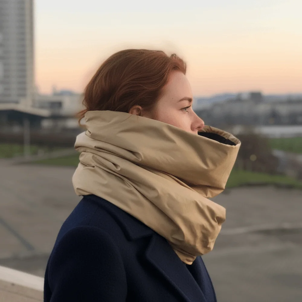 

Простой модный массивный шарф бесконечности с капюшоном, ветрозащитный шарф-пуховик большого размера, водонепроницаемый шарф с капюшоном, капюшон для спорта на открытом воздухе