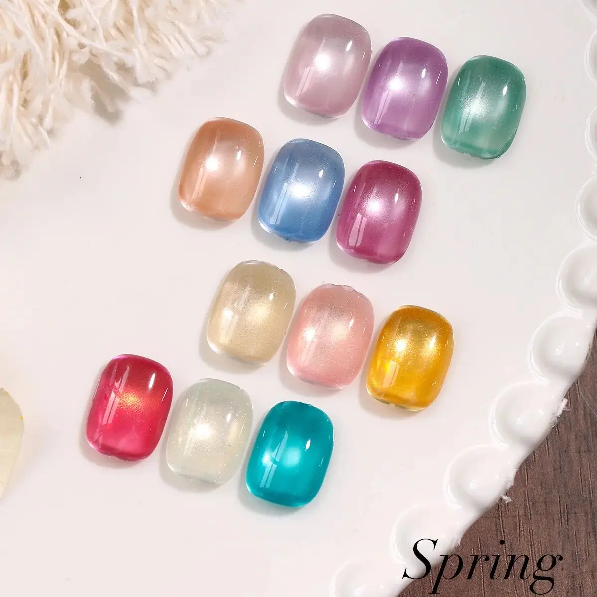 Lemcco 40PCS Zestaw lakierów żelowych Cat Eye z próbki koloru 9D Magnet Gel Soak Off Gelpolish Gel Varnish Collection Zestaw żelów do paznokci 15ML