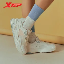 Xtep Skateboarding Shoes For Women 2024 Summer Street Non-Slip Chic Women's Sports Shoes Fashion Lace Up Sneakers 876218310013