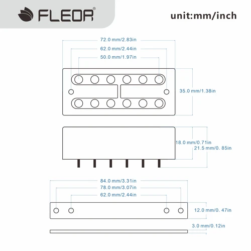 Imagen 2 del producto FLEOR Alnico II Pastilla Humbucker de mástil/puente de guitarra eléctrica para guitarra estilo FT, cromo/dorado
