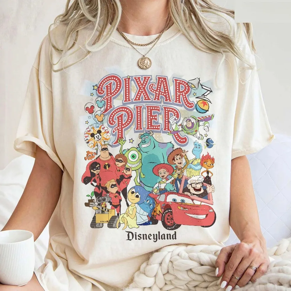 

Vintage Pixar Pier Disneyland Shirt Disneyland Pixar Fest 2025 Shirt Meet Me At Pixar Pier Disney Pixar Characters